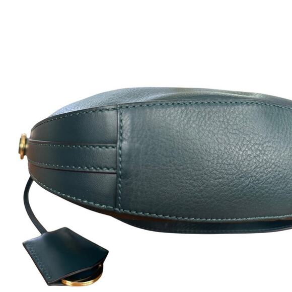 Radley London Teal Leather Hobo Shoulder Bag Purse Handbag Gold Tone Hardware - Picture 12 of 16